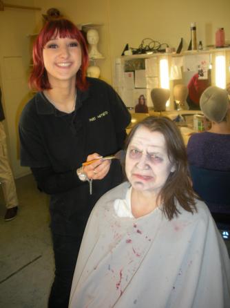 Maquillage scènique d'Halloween la folle