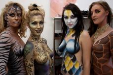Entrainement Maquillage Body Painting avec les collègues